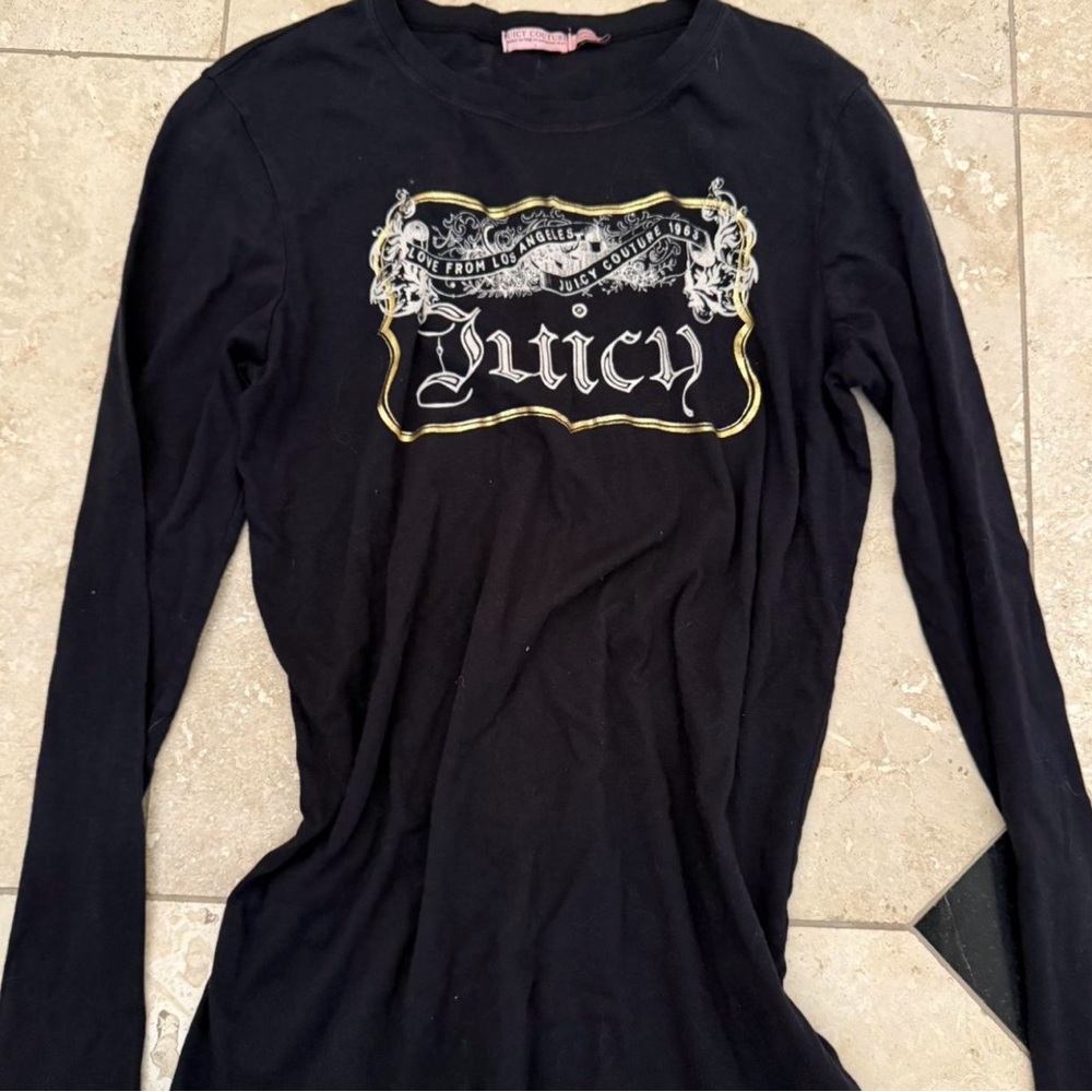 Juicy Couture Black Long Sleeve Top